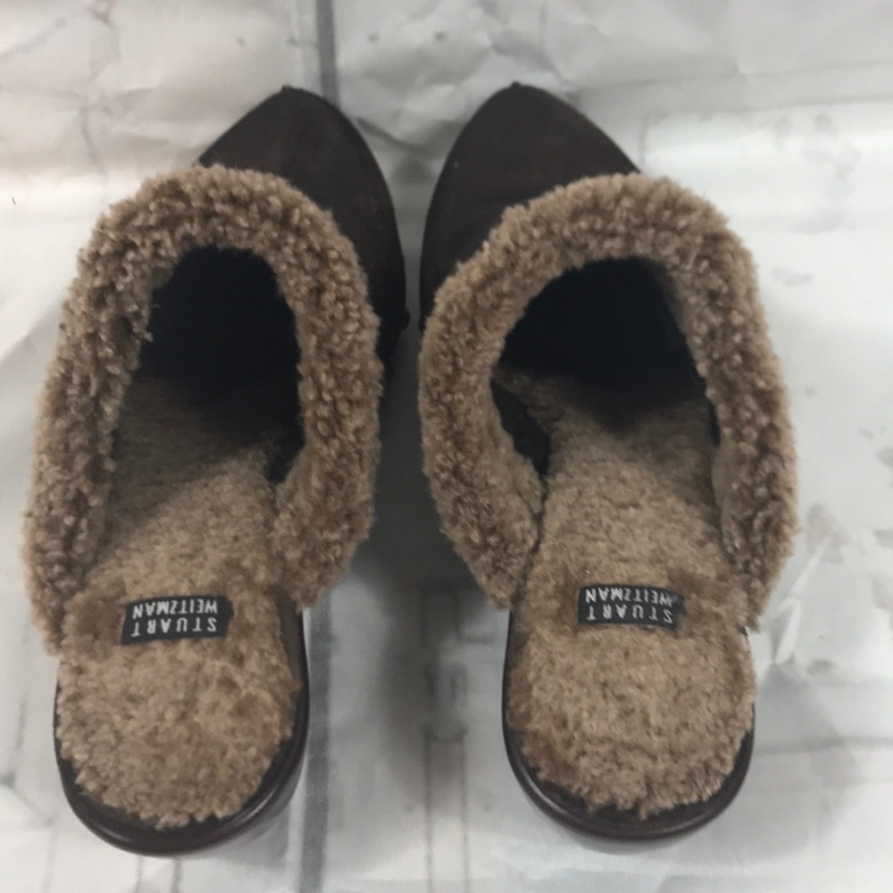 Size 6.5 Stuart  weitzman   Swede shoes.  Brown